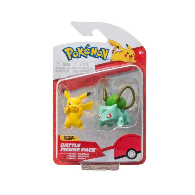 Pokemon Battle Figure Pack Kanto Pikachu & Bulbasaur - لعبة